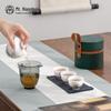 Nanshan Xiansheng Portable Ice Jade Porcelain Gongfu Travel Tea Set