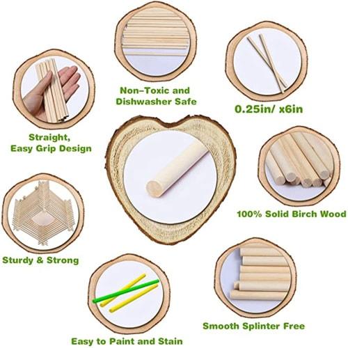 10 Wooden Sticks, Wooden Craft Sticks, Wooden Sticks for DIY Making Crafts and Decorations, 15mm*200mm