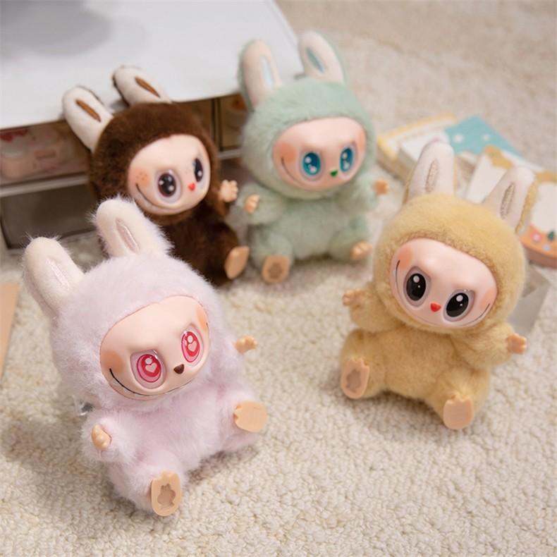 Shy Cute Happy Expression Cartoon Rabbit Plush Toy Doll For Collectors