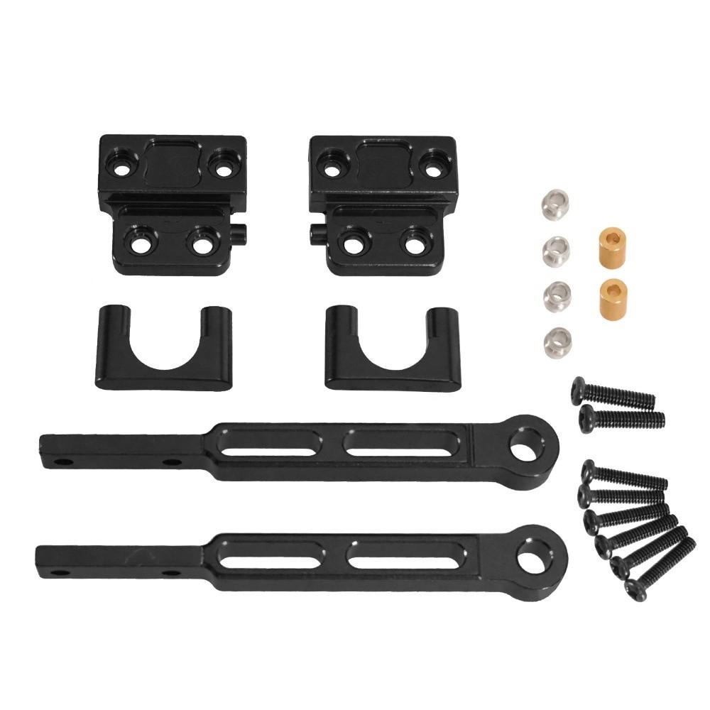 6pcs Black Red Silver Leaf Spring Modified Rod Metal Fixing Plate Kit RC Accessories