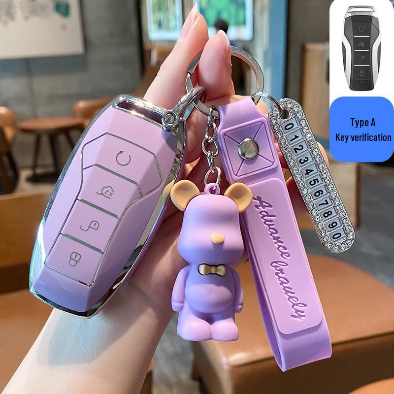 Чехол для ключей BYD Dolphin для Han Song, Tang DM-i, Qin Pro/Plus, Yuan и e2 - Сумка-застежка на корпус автомобиля.