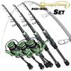 Fishing Rod Combos Telescopic Fishing Rod 14BB Metal Spinning Reel Fishing Rods Bass Trout Fishing