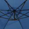 Umbrella with LED Lighting Steel Pole Azure Blue 350 cm