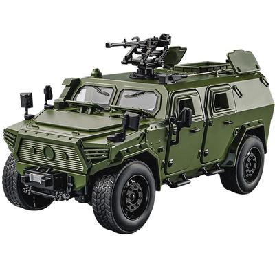 1/18 Dongfeng M-Terra Бронированный автомобиль SWAT Сплав Внедорожник Литая модель Звук Свет Инерционная игрушка Модный орнамент Подарок для мальчика