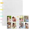 Mushroom Hole Card Collection Book Solid Colour Insert Loose-leaf Album 3 Inch Four-panel Photo Postcard Storage and Sorting