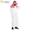 Party Costume Middle East Dubai Prince Adult Men's White Arabian Red Headscarf Performance Stage Costume