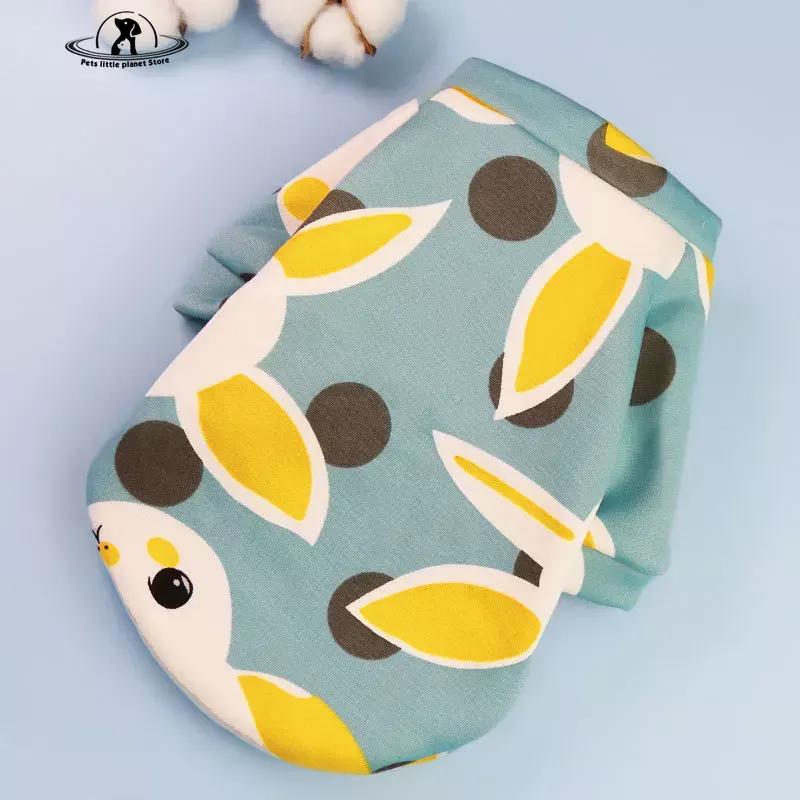 Толстовка с капюшоном для маленьких собак с милым принтом, зимняя теплая одежда для домашних животных, свитер для чихуахуа, ши-тцу, пуловер для щенков, кошек, одежда для собак
