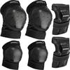 Бытовая защита от ударов для детей и MoonWalk [Прошел тест] дети, взрослые, запястье/локоть/колено, набор из 6 предметов, велосипед, скейтборд, велосипед, (M, взрослый)