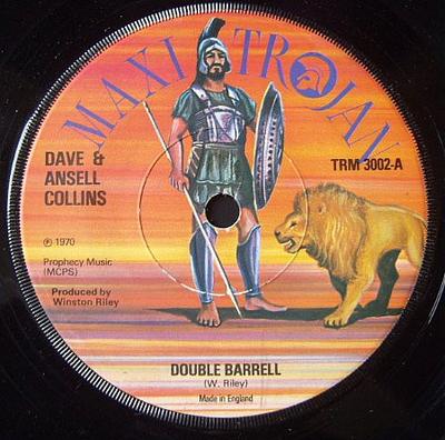7-дюймовая пластинка DAVE & ANSEL COLLINS - Double Barrell TRM3002 Trojan Records, 1976 UK Регги, Ска и Даб Б/У