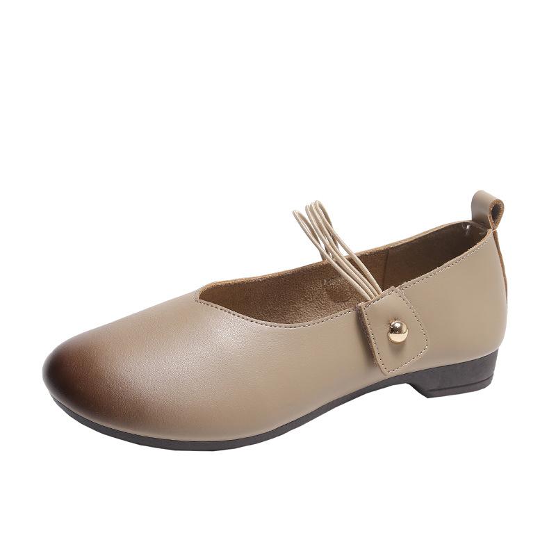 Кожаные туфли на плоской подошве больших размеров, женские модные кожаные лоферы, гибкая повседневная обувь, женские туфли-лоферы