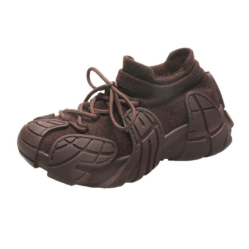 Модная женская спортивная обувь, дышащая обувь для пап, осенние новые стильные вязаные носки Fly, универсальные женские кроссовки на толстой подошве