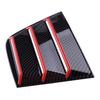2x Carbon Look w/Red Trim Rear Side Window Louver Cover  For 11-21 Dodge Charger