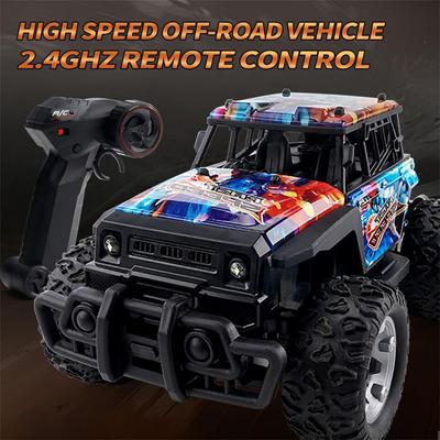 RC Машинка со светодиодными огнями 2.4G Радиоуправляемые Машинки Багги Внедорожные Грузовики Игрушка для Мальчиков Детская Игрушка 1:20