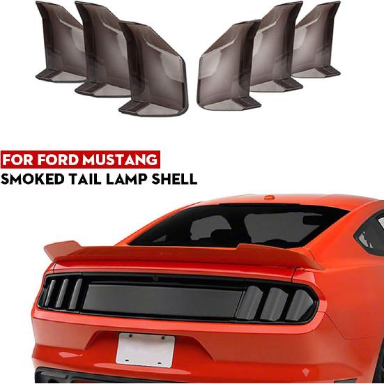 RT-TCZ Tail Light Lamp Cover Guard Trim Frame Bezels Decoration Accessories For Ford Mustang 2018   (Black)