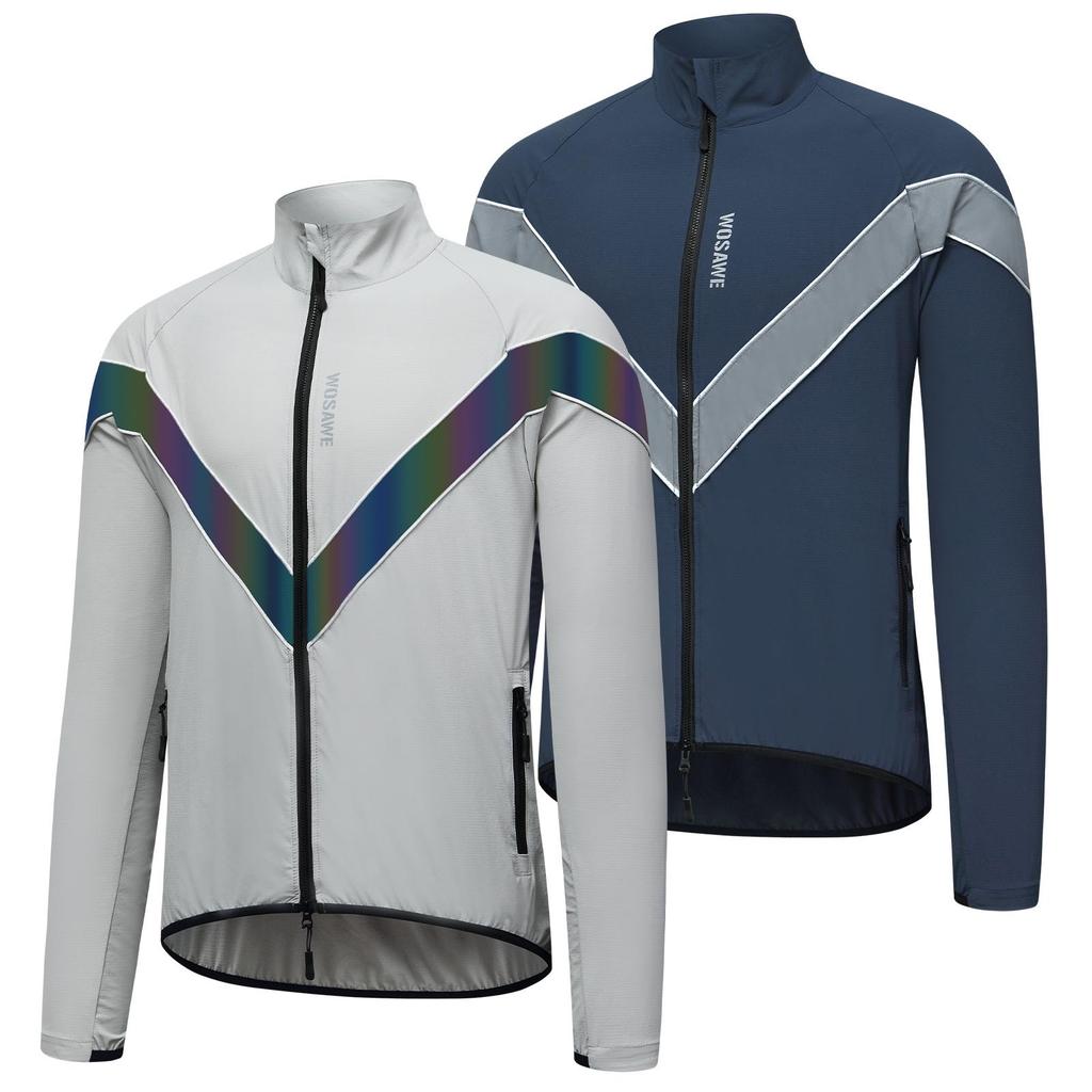 Wosawe Унисекс Дорожный Горный Городской Велоспорт Микроэластичный Дышащий Ветрозащитный Карманный Топ Куртка