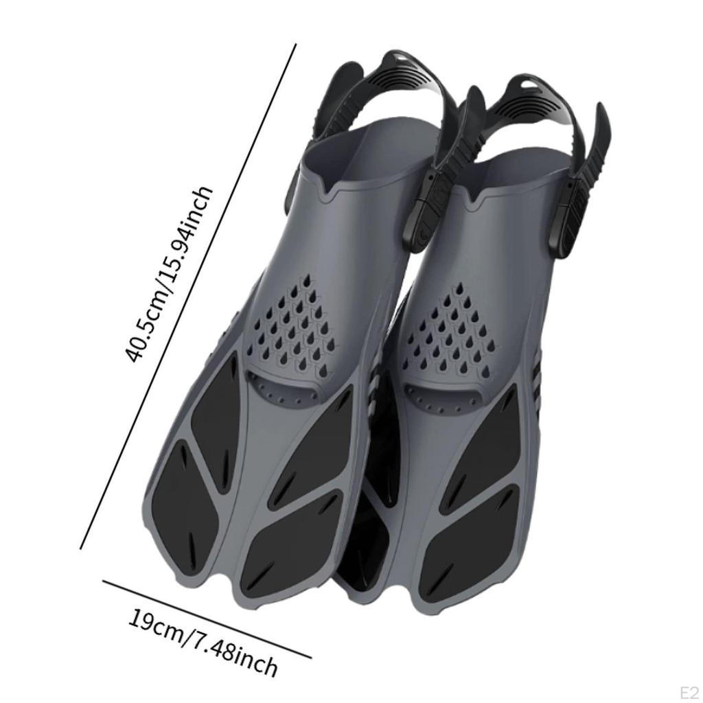 Adjustable Strap Swimming Fins, Portable Diving Equipment for Adults