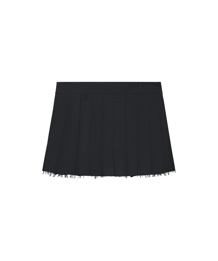 Instant Punk Low-Rise Pleated Skirt - Dark Navy