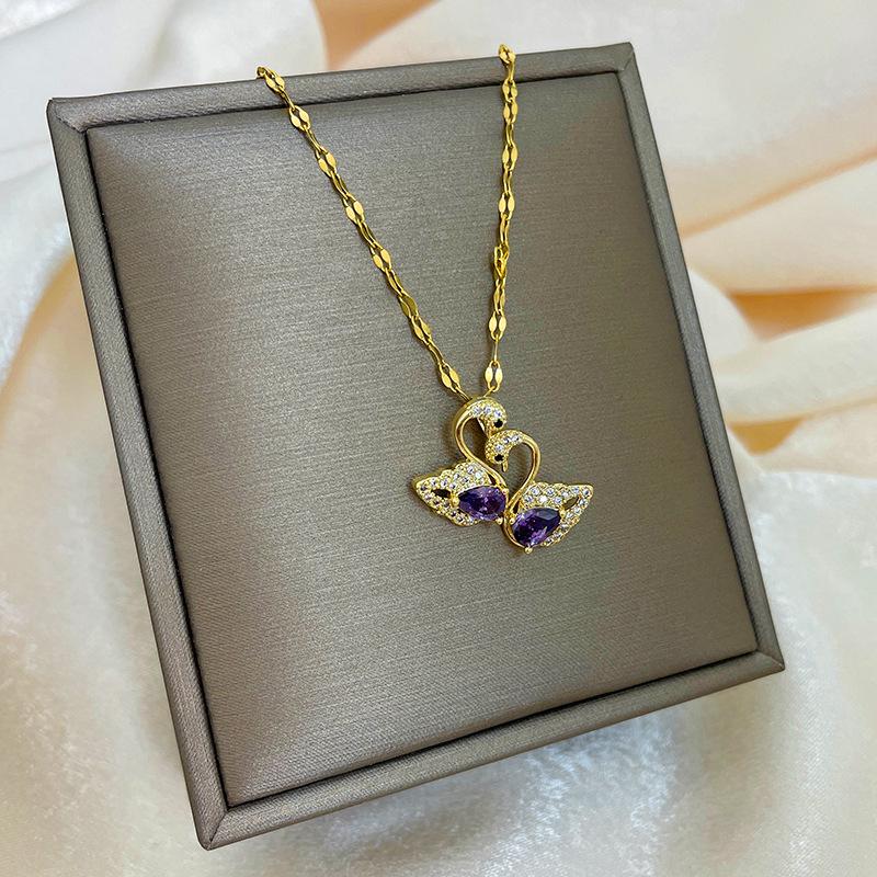 Позолоченная медь 18 карат, цепочка на ключицу с дизайном абака, тыквы-горлянки и лебедя.