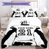 3pcs Custom Name American football Bedding Set Duvet Cover Closure Includes 1 Duvet Cover & 2 Pillowcases, Soft and Comfortable for All Seasons.