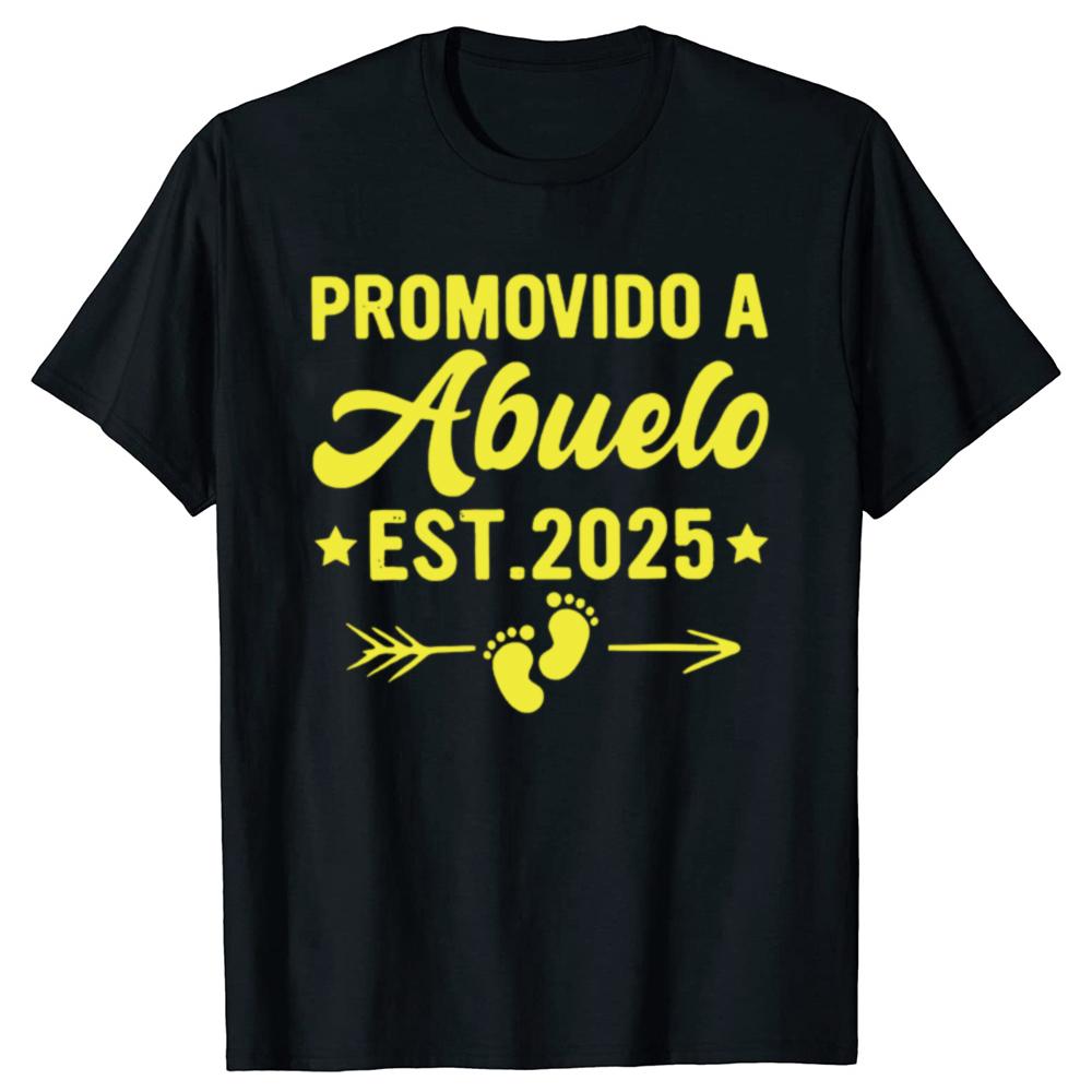Promoted To Grandfather Spanish Grandpa T Shirts Cotton Birthday Gifts Mens Clothing Fashion Casual Loose Oversized T Shirt