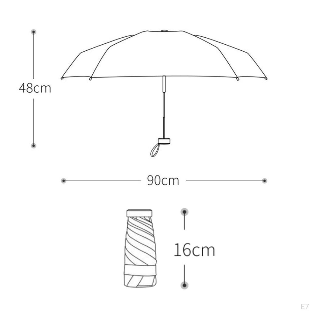 Compact Travel Umbrella Folding Sun Protection Umbrellas for Rain Camping