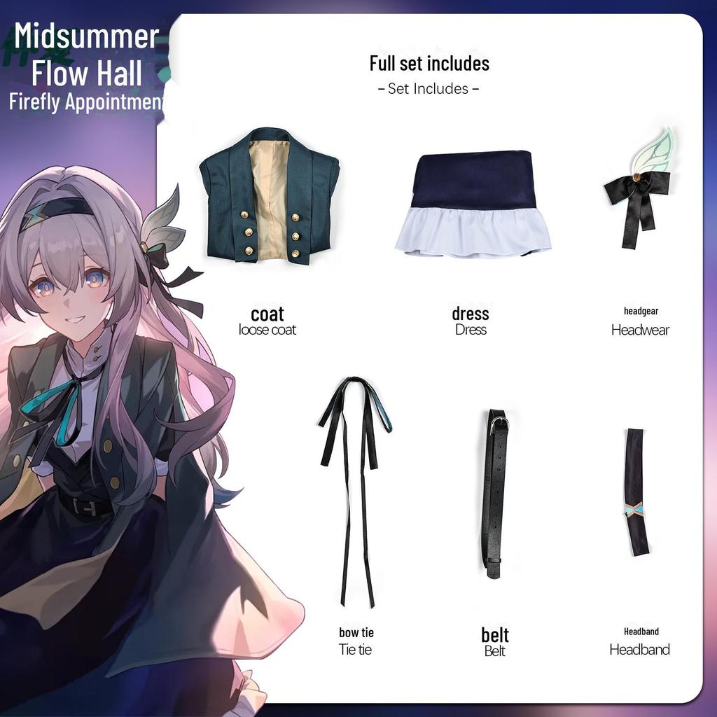 Golden Fox Midsummer Firefly Rail Cosplay Costume