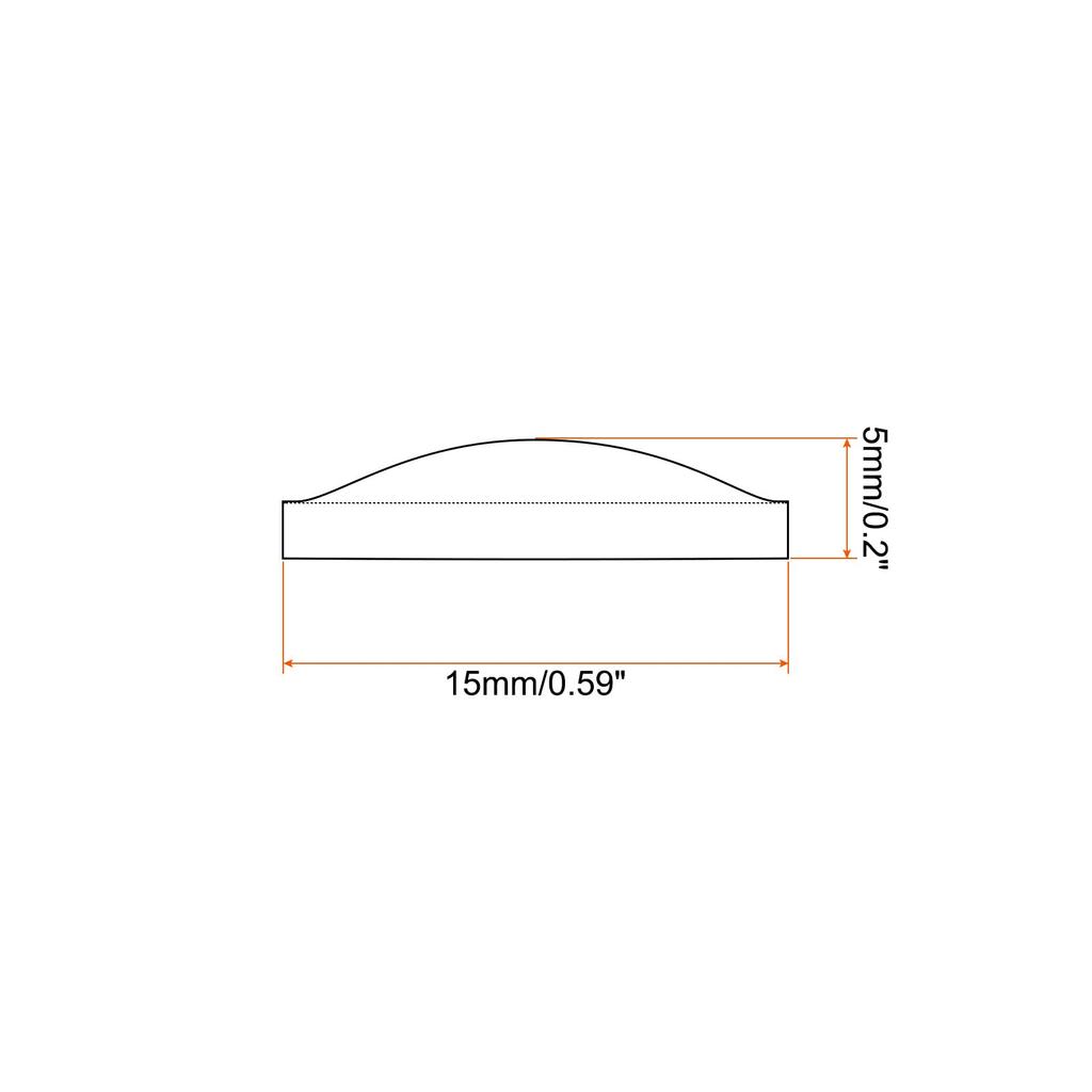 PATIKIL Диаметр 15 мм Высота 5 мм Линза 10 шт. Акриловая светодиодная оптическая выпуклая линза конденсатора для светодиодного фонарика велосипедный налобный фонарь прозрачный плоско-выпуклый