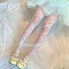 Women Japanese Style Silky Pantyhose Irregular Crossed Straps Patterned Tights