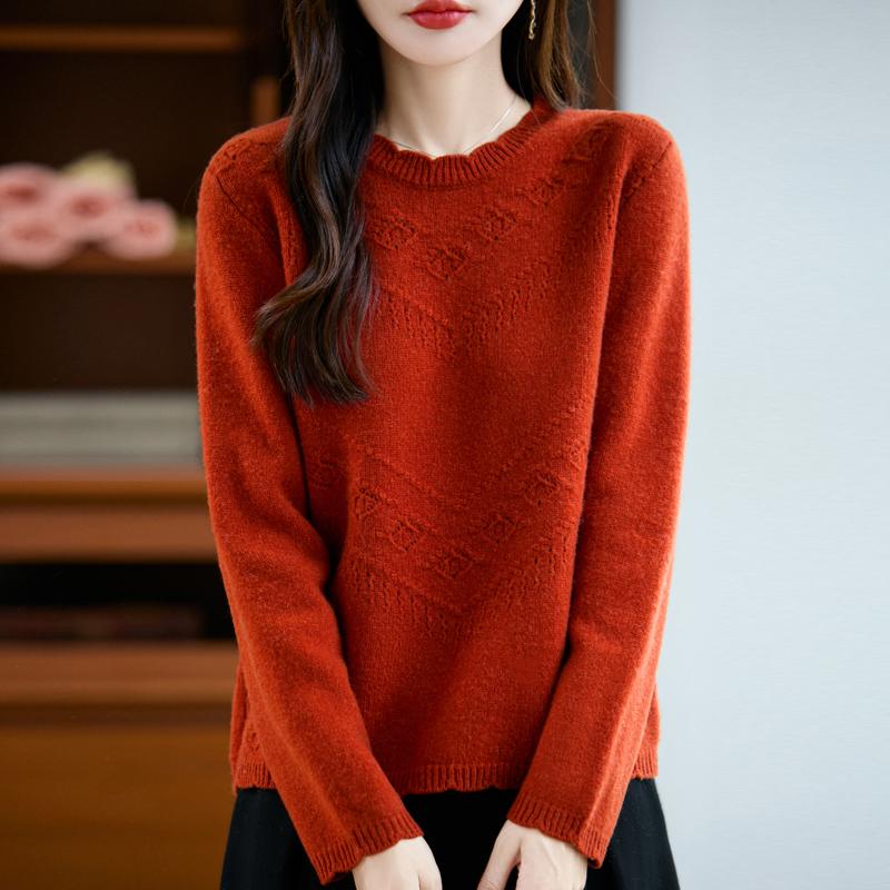 Женский кашемировый свитер Qinghe кашемир 30% кашемир 70% шерсть осенне-зимний пуловер теплый и модный