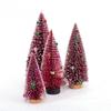 Desktop Decoration Small Pine Tree Snow Frost Colorful Pine Needle Powdered Mini Christmas Tree