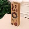 Christmas Themed Paper Bags Wine Gift Bag, Reusable Bottle Bag with Handle, Santa Tree Decorative Present for Wreath Print Packaging Festive