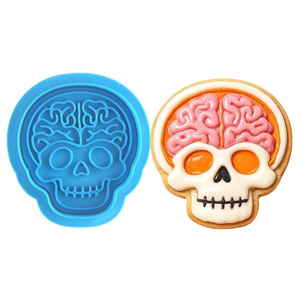Plastic Pumpkin Emboss Cookie Stamp Mini Halloween Cookie Cutters Fondant Molds Kitchen