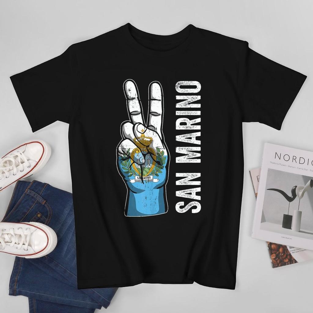 More Design San Marino Flag San Marinese Unisex Tshirt Tees Tshirt Oneck T Shirts Unisex Boys Clothing 100 Cotton