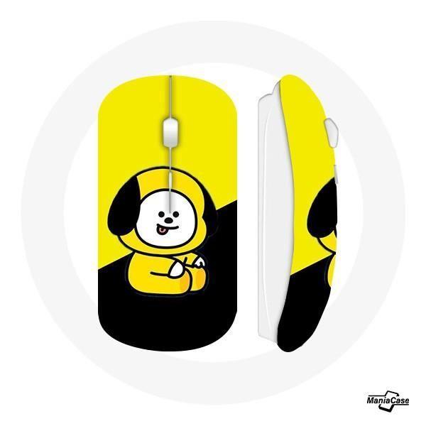 Souris Sans Fil - MANIACASE - BTS Bangtan BT21 Chimmy - Jaune - Noir - Compatible Mac et PC