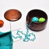 Handmade Wooden Yarn Bowl with Lid Durable Spiral-Open Design Crochet Thread Bowl for Organized Knitting