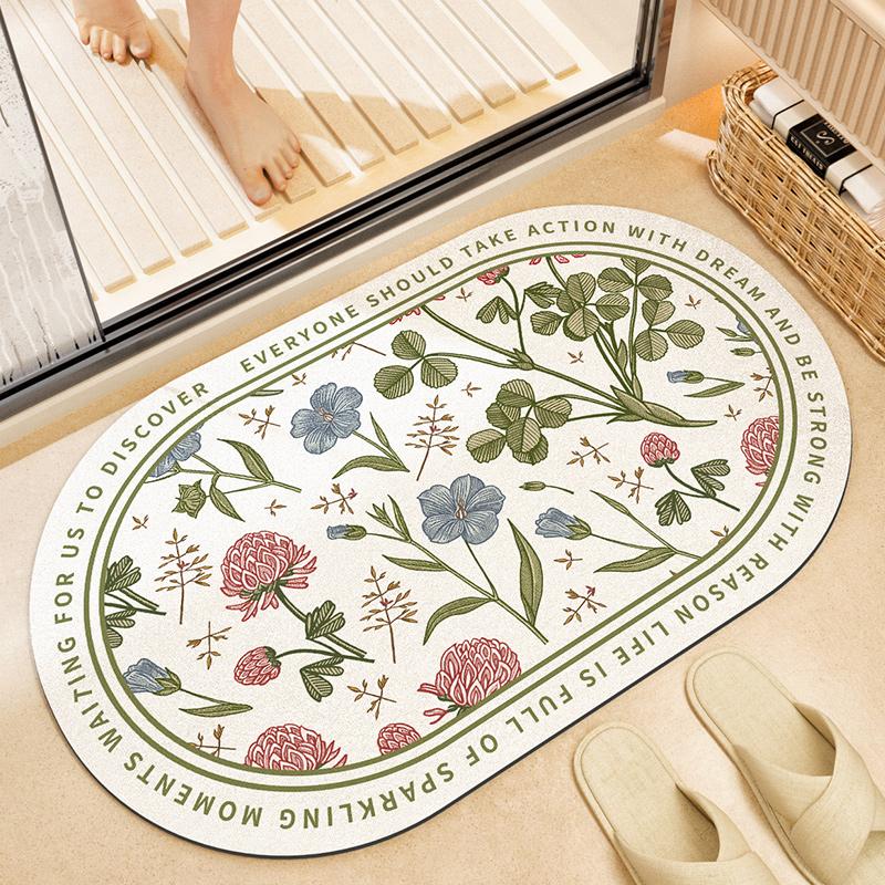Впитывающий коврик для пола в ванной, бытовой коврик для ног у двери туалета, туалетный ковер, противоскользящий коврик для ванной, подушка из диатомовой земли