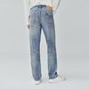 Lee SS25 Jeans Men's Light Blue Moderate Straight Fit Pants LMB256726209162A09183