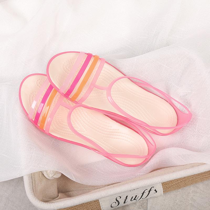 Красочные нескользящие желейные сандалии: Женские сабо с мягкой подошвой, пляжная обувь