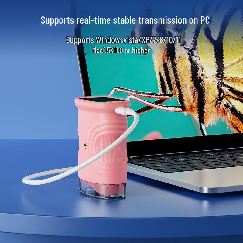 Children's Handheld Microscope for Outdoor Exploration - Portable Science Education Toy & Electronic Magnifier