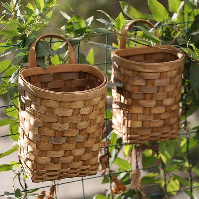 Наружные настенные корзины для хранения, настенные декоративные горшки для растений, для дома, сада, свадьбы, фермерского дома, бамбуковые корзины для хранения