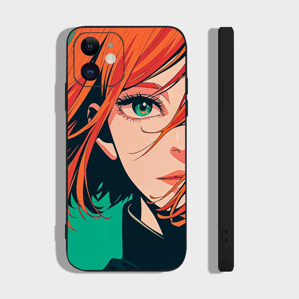 Чехол для телефона Kugisaki Nobara Аниме Jujutsu Kaisen Для IPhone 17 Air 16 15 14 13 Pro Max 11 12 Черный Силиконовый Чехол