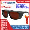 Goggles Industrial Safety Lenses ND YAG UV Anti-Ray Glasses Protective Laser Eyewear 532nm CO2 1064nm 190-550 800-1100