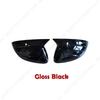 Gloss Black Side Rearview Mirror Covers For Mercedes Benz W206 S206 C180 C200 C200d C300 C300d C300e - Wing Mirror Caps