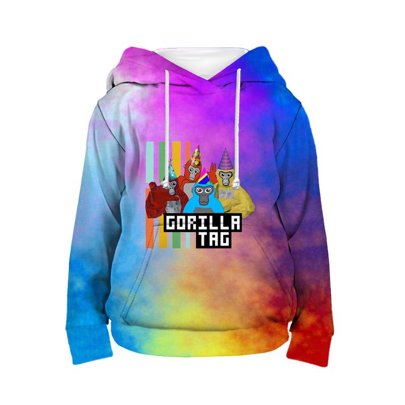 Gorilla Tag Monke Sweatshirts Autumn Baby Kids Tops Monkey Casual Sports Long Sleeve Clothing Sports Kids Boy Girl Toddler Hoodies