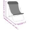 2 Piece Beach Chairs Cream Textilene & Powder Coated Steel