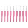 2.0мм-6.0мм Розовый TPR Алюминиевый Набор Крючков для Вязания Спицы Мягкая Ручка Свитер Шарф Швейные Иглы Инструменты для Вязания