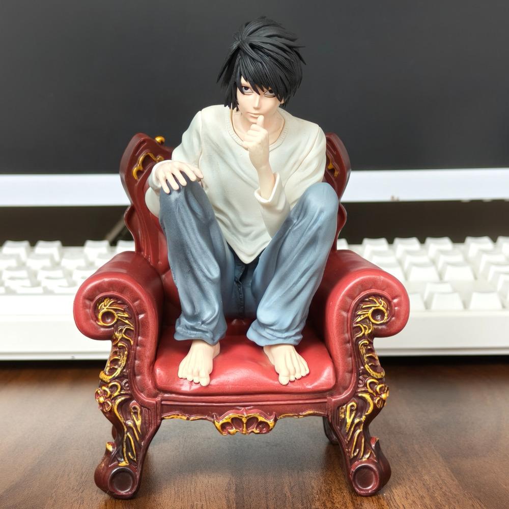 НОВЫЙ Полностью раскрашенный Тетрадь смерти L. Фигурка Lawliet Squatting Sofa Модель Декорация Тетрадь Смерти Коллекционная Кукла Фигурка Персонажа Подарок