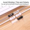 20pcs Desktop Data Telephone Line Sleeve Management Cord Winder Cable Organizer Clips