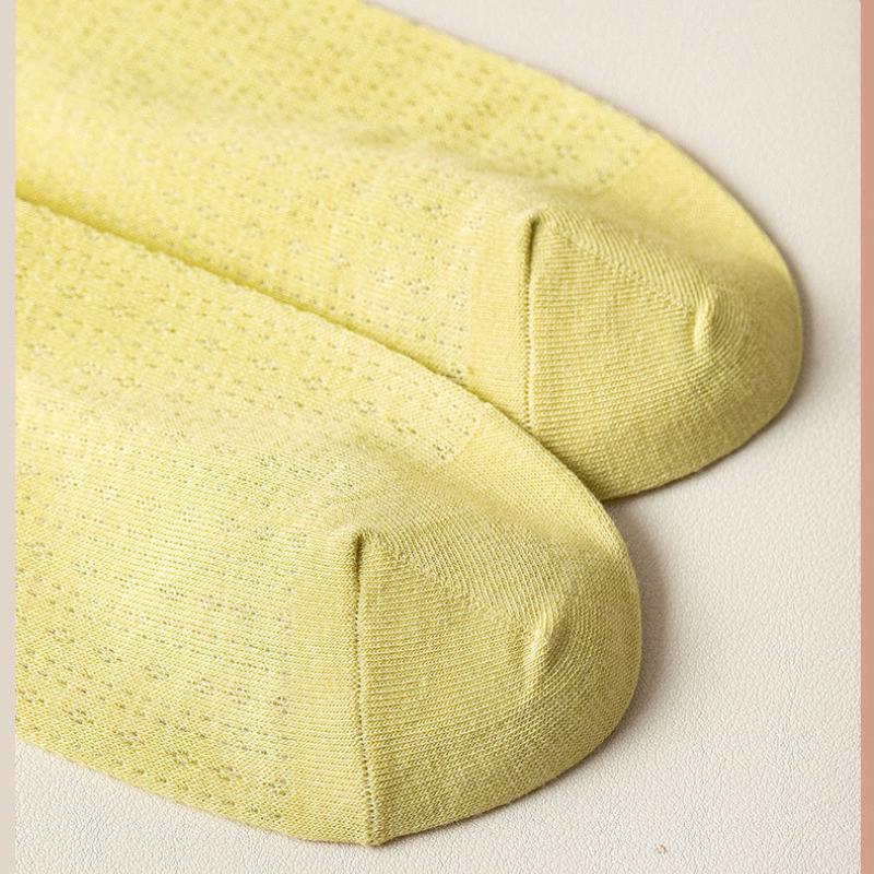 5 пар/комплект женские носки весна-лето Harajuku однотонные носки женские хлопковые дышащие носки средней длины Calcetines Mujer новые