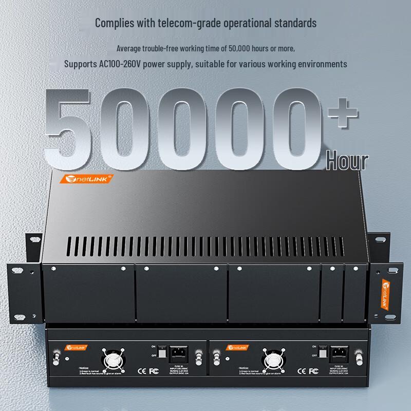 netLINK HTB-14AC/D 19-inch 2U Fiber Optic Transceiver Chassis